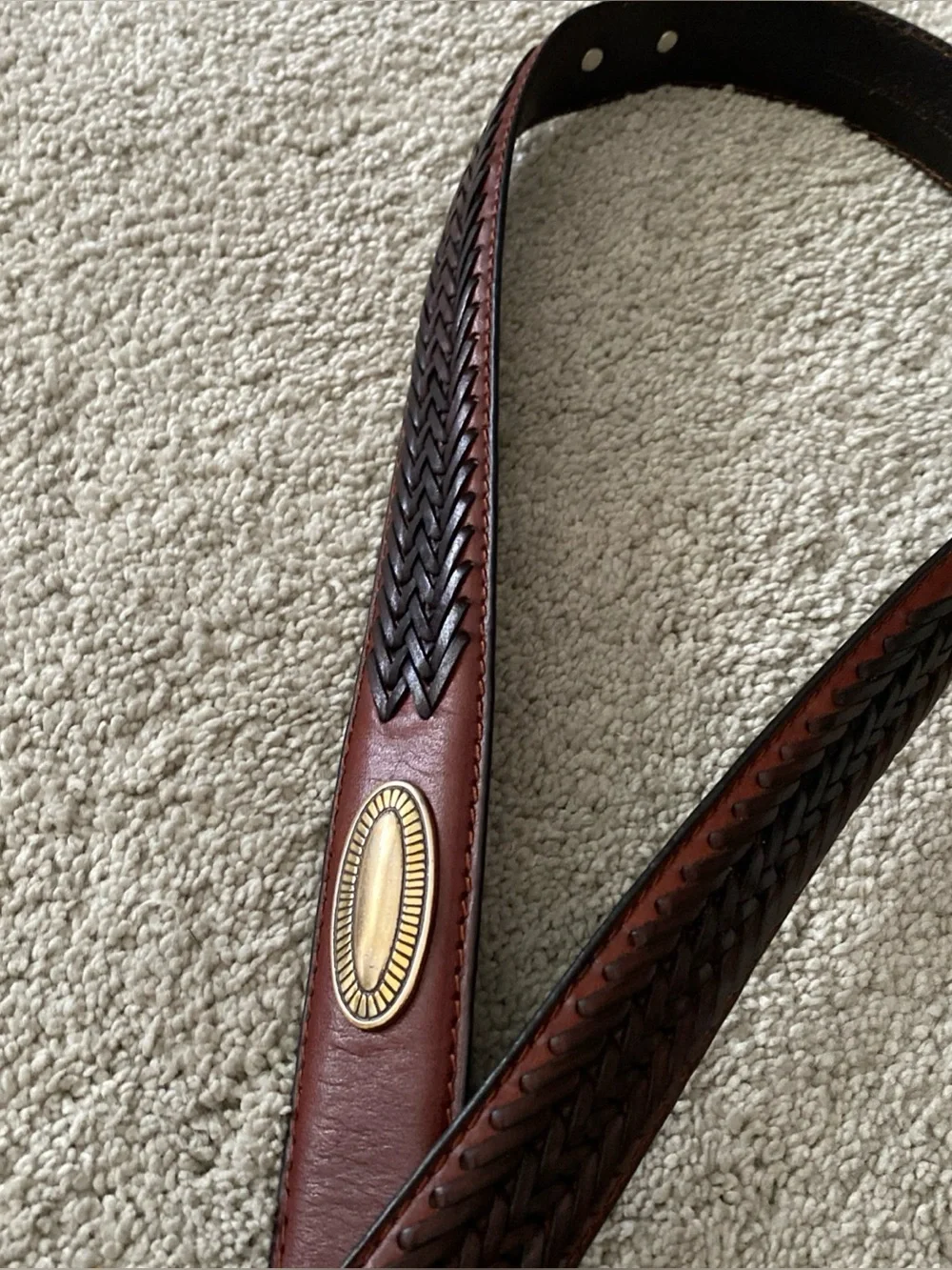 Fossil Vintage Cowhide Brown‎ Leather Belt Size 36 Men’s